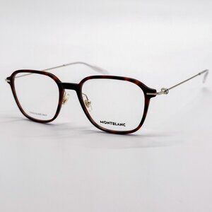 NEW MONTBLANC EYEGLASSES MB0207O 002 HAVANA GOLD MEN EYEWEAR MONTBLANC